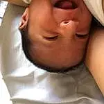 Forehead, Face, Nose, Cheek, Skin, Lip, Chin, Smile, Eyebrow, Mouth, Comfort, Neck, Human Body, Jaw, Baby, Sleeve, Happy, Headgear, Baby Sleeping, Toddler