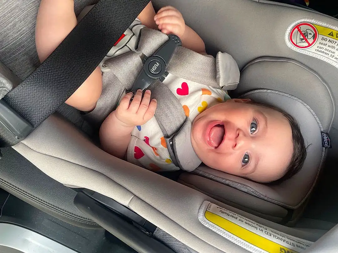 Comfort, Vroom Vroom, Automotive Design, Baby, Seat Belt, Smile, Car Seat, Baby Carriage, Toddler, Vehicle Door, Auto Part, Baby In Car Seat, Car Seat Cover, Child, Automotive Wheel System, Baby Products, Car, Personal Luxury Car, Luxury Vehicle, Person