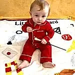 Baby & Toddler Clothing, Textile, Sleeve, Comfort, Toddler, Baby, Linens, T-shirt, Happy, Child, Pattern, Fun, Play, Carmine, Room, Rectangle, Sitting, Sock, Holiday, Person