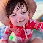 Face, Nose, Hair, Cheek, Skin, Head, Lip, Smile, Chin, Eyes, Mouth, Blue, Human Body, Baby & Toddler Clothing, Sleeve, Happy, Iris, Finger, Baby, Pink, Person