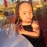 Hairstyle, Flash Photography, Happy, Fun, Toddler, Leisure, Event, Child, Drinkware, Tableware, Sitting, Table, Formal Wear, Vacation, Glass, Drink, Recreation, Portrait Photography, Person