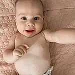 Cheek, Skin, Smile, Lip, Chin, Eyebrow, Stomach, Facial Expression, Mouth, Muscle, Baby, Iris, Standing, Baby & Toddler Clothing, Chest, Happy, Toddler, Child, Trunk, Sleeve, Person