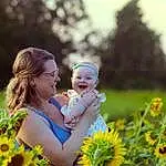 Flower, Plant, Smile, People In Nature, Sky, Leaf, Happy, Flash Photography, Petal, Botany, Tree, Iris, Sunlight, Yellow, Grass, Summer, Meadow, Leisure, Toddler, Fun, Person, Joy, Headwear