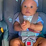 White, Blue, Comfort, Yellow, Baby, Toddler, Thigh, Car Seat, Seat Belt, Baby & Toddler Clothing, Thumb, Auto Part, Fun, Child, Human Leg, Sitting, Electric Blue, Service, Head Restraint, Baby Products, Person, Headwear