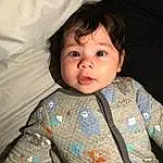 Face, Nose, Hair, Cheek, Skin, Head, Lip, Chin, Eyes, Eyebrow, Smile, Facial Expression, Mouth, Comfort, Textile, Neck, Sleeve, Iris, Baby & Toddler Clothing, Person