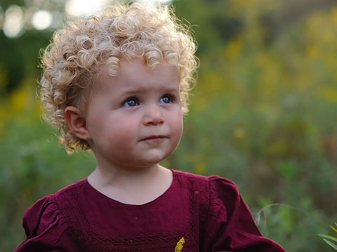 Clothing, Nose, Face, People In Nature, Leaf, Plant, Flash Photography, Happy, Sunlight, Iris, Grass, Toddler, Child, Blond, Wood, T-shirt, Baby & Toddler Clothing, Baby, Leisure, Person