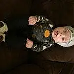 Sleeve, Gesture, Baby & Toddler Clothing, Toddler, Comfort, Baby, Flash Photography, Sitting, Formal Wear, Hat, Suit, Tree, Fun, Personal Protective Equipment, Room, Child, Darkness, Audio Equipment, Costume Hat, Person, Headwear