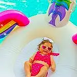Sunglasses, Water, Goggles, Pink, Fun, Eyewear, Leisure, Baby & Toddler Clothing, Magenta, Recreation, Happy, Toddler, Hat, Baby, Thigh, Toy, Play, Child, Person