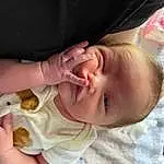 Nose, Cheek, Skin, Lip, Chin, Hand, Eyes, Mouth, Baby & Toddler Clothing, Gesture, Ear, Finger, Baby, Toddler, Nail, Thumb, Eyelash, Child, Baby Products, Person