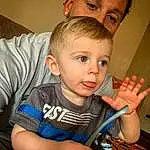 Cheek, Hand, Muscle, Ear, Iris, Gesture, Eyelash, Finger, Cool, Happy, T-shirt, Thumb, Couch, Toddler, Child, Chair, Wrist, Fun, Comfort, Sitting, Person