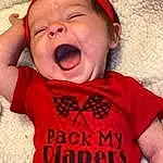 Child, Facial Expression, Baby & Toddler Clothing, T-shirt, Mouth, Smile, Baby, Toddler, Happy, Neck, Laugh, Tongue, Yawn, Baby Products, Sleeve, Person