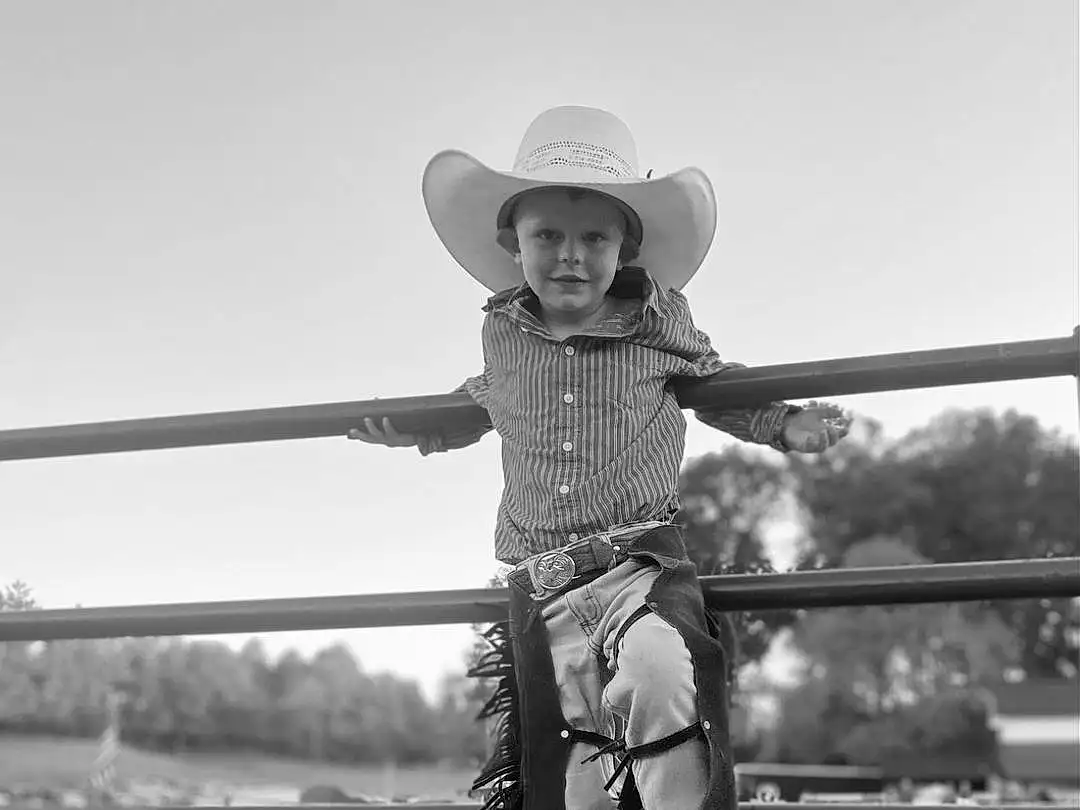 Sky, Flash Photography, Happy, Gesture, Hat, Smile, Black-and-white, Wood, Sun Hat, Landscape, People In Nature, Fun, Black & White, Monochrome, Travel, Fashion Accessory, Human Leg, Child, Toddler, Cowboy Hat, Person