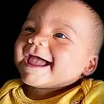 Nose, Cheek, Skin, Smile, Lip, Chin, Eyebrow, Mouth, Jaw, Flash Photography, Sleeve, Tooth, Baby, Iris, Happy, Ear, Baby & Toddler Clothing, Tongue, Toddler, Baby Laughing, Person