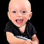Cheek, Smile, Hand, Flash Photography, Baby & Toddler Clothing, Sleeve, Baby, Gesture, Finger, Happy, Toddler, Thumb, Child, Sitting, Comfort, Collar, Fun, Laugh, Portrait Photography, T-shirt, Person