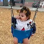 Baby, Swing, Playground, Toddler, Grass, Leisure, Fun, Recreation, Tree, Child, City, Electric Blue, Tire, Baby Carriage, Baby Products, Outdoor Play Equipment, Baby & Toddler Clothing, Sitting, Play, Soil, Person