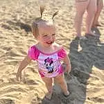 Smile, Leg, People On Beach, People In Nature, Beach, Happy, Toddler, Leisure, Fun, People, Summer, Shorts, Barefoot, T-shirt, Recreation, Shore, Thigh, Soil, Play, Person