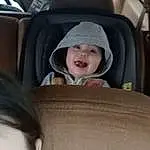 Face, Skin, Smile, Mouth, Comfort, Vroom Vroom, Baby, Toddler, Car Seat, Tree, Seat Belt, Vehicle Door, Car Seat Cover, Automotive Design, Vehicle, Auto Part, Window, Fun, Automotive Exterior, Baby Products