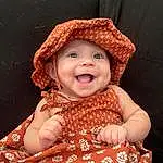 Face, Smile, Skin, Head, Eyes, Human Body, Baby & Toddler Clothing, Textile, Sleeve, Happy, Dress, Sun Hat, Pink, Flash Photography, Baby, Red, Toddler, Baby Laughing, Magenta, Fun, Person, Headwear