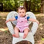 Face, Shoe, Plant, People In Nature, Flash Photography, Baby & Toddler Clothing, Happy, Dress, Tree, Chair, Grass, Fawn, Thigh, Leisure, Baby, Child, Fun, Toddler, Recreation, Person