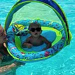 Water, Head, Goggles, Sunglasses, Azure, Blue, Vision Care, Eyewear, Fun, Aqua, Leisure, Swimming Pool, Summer, Recreation, Personal Protective Equipment, Happy, Circle, Nonbuilding Structure, Electric Blue, Vacation, Person